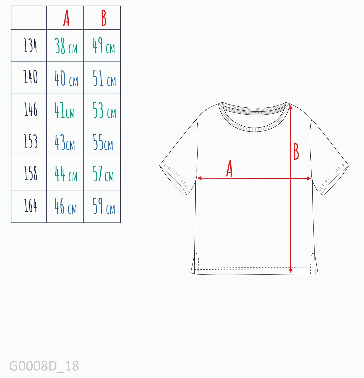 T-shirt z krótkim rękawem dla dziewczynki, z motywem yogi, niebieska 9-13 lat - Image 4