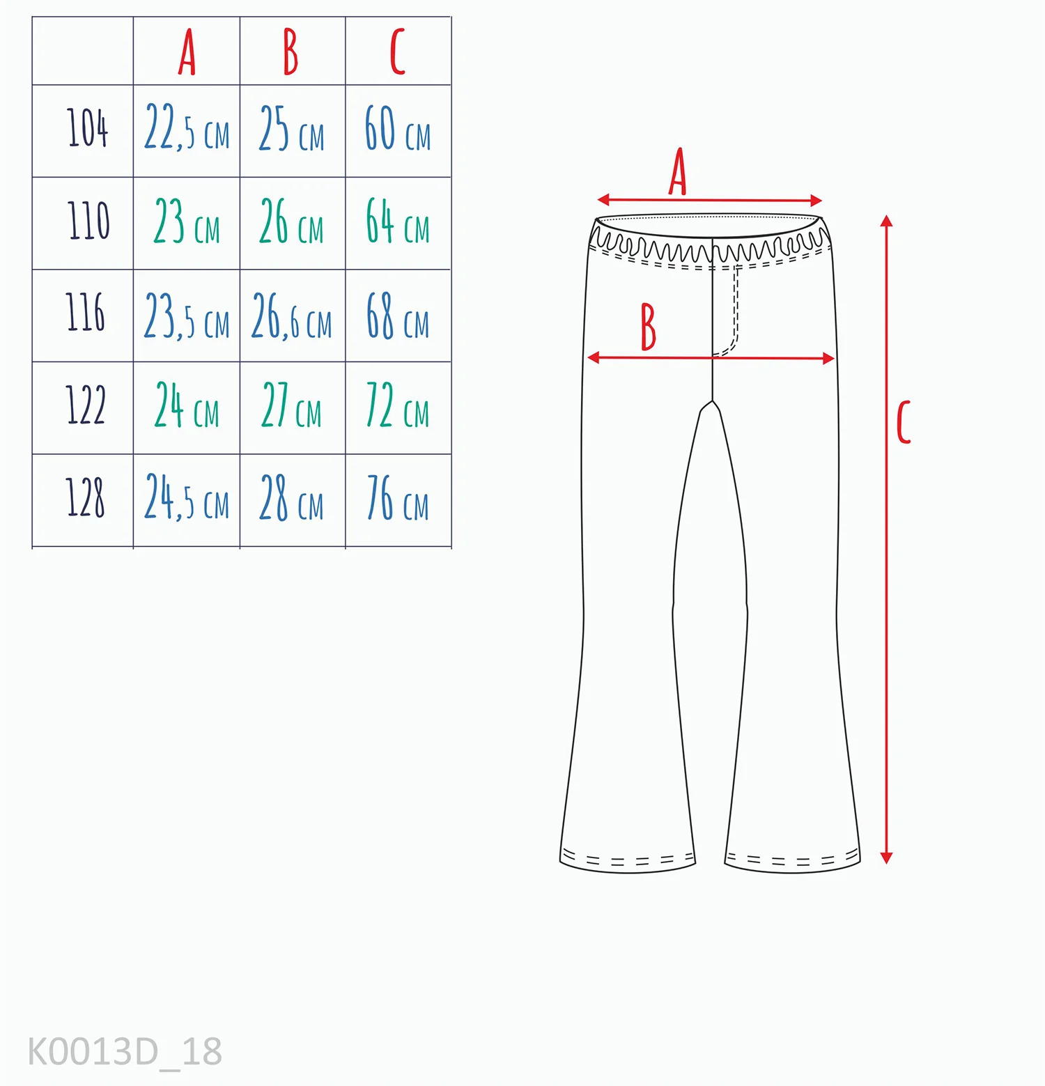 Legginsy flare dla dziewczynki, z wróżką, niebieskie 3-8 lat - Image 3