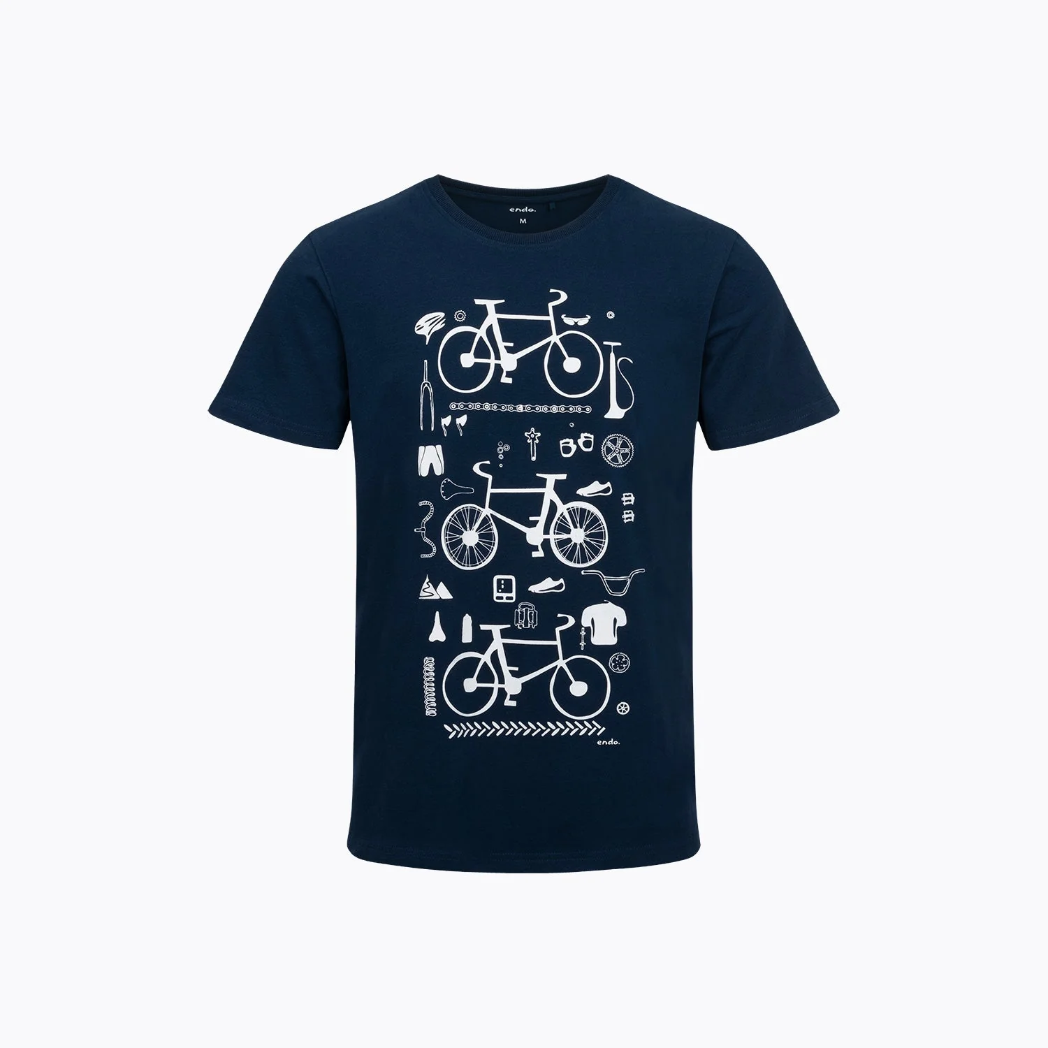 Męski T-shirt z krótkim rękawem granatowy "rowery trzy"