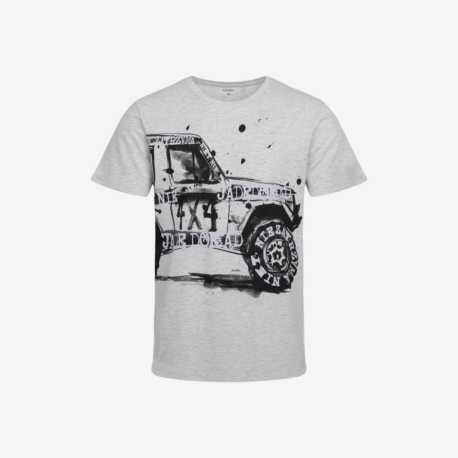 Męski t-shirt z krótkim rękawem, z autem terenowym - Image 2