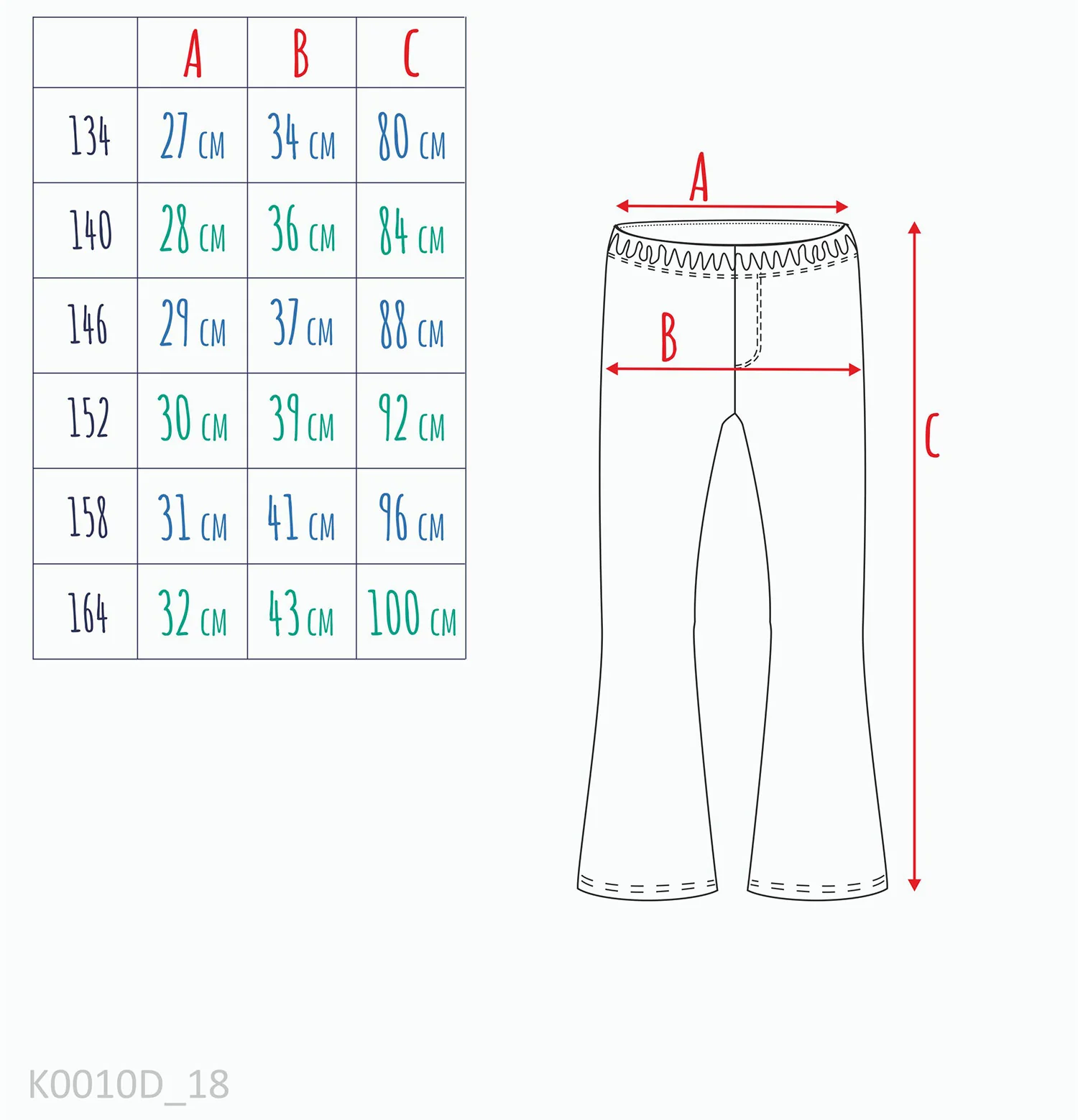 Legginsy flare dla dziewczynki, z motywem kwiatowym, granatowy 9-13 lat - Image 2