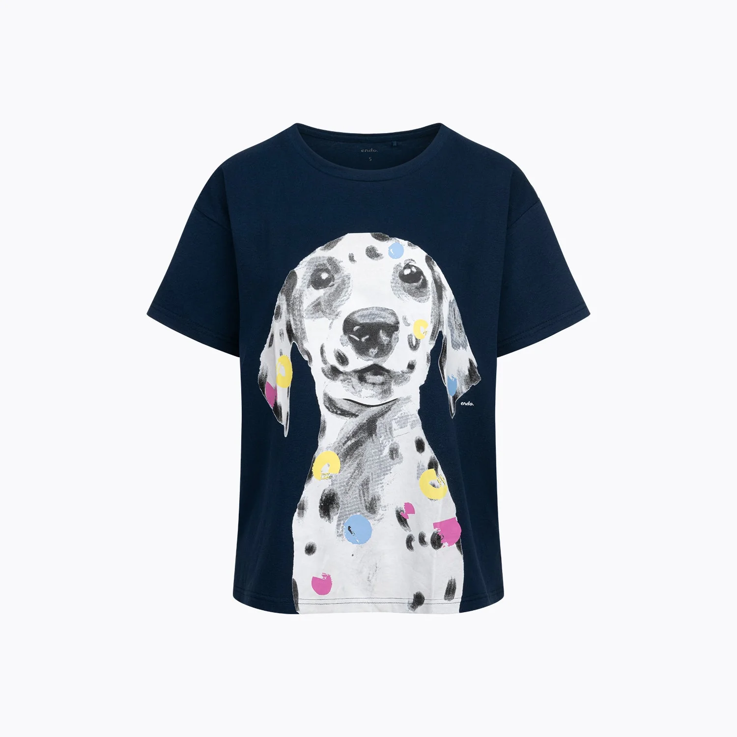 Damski T-shirt granatowy "dalmatyńczyk"