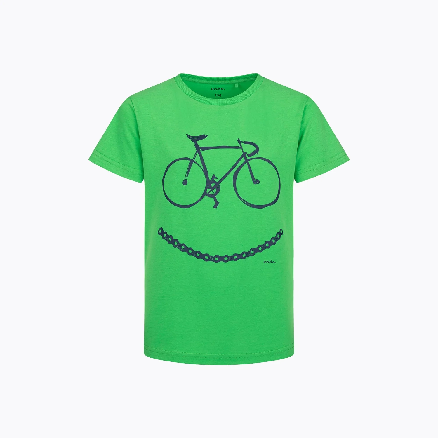 T-shirt dla chłopca 9-13 lat, zielony "rower"