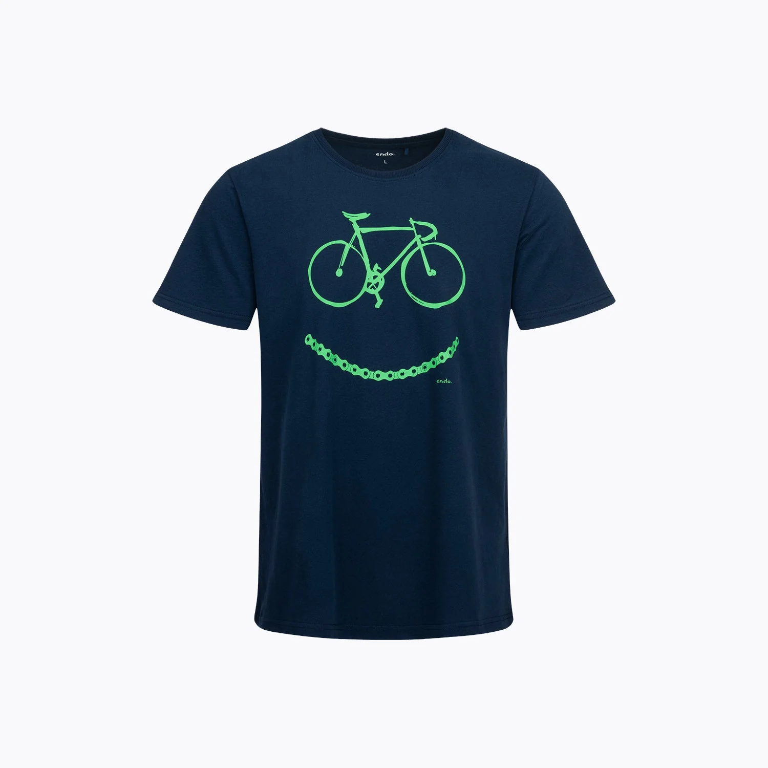 Męski T-shirt granatowy "rower"
