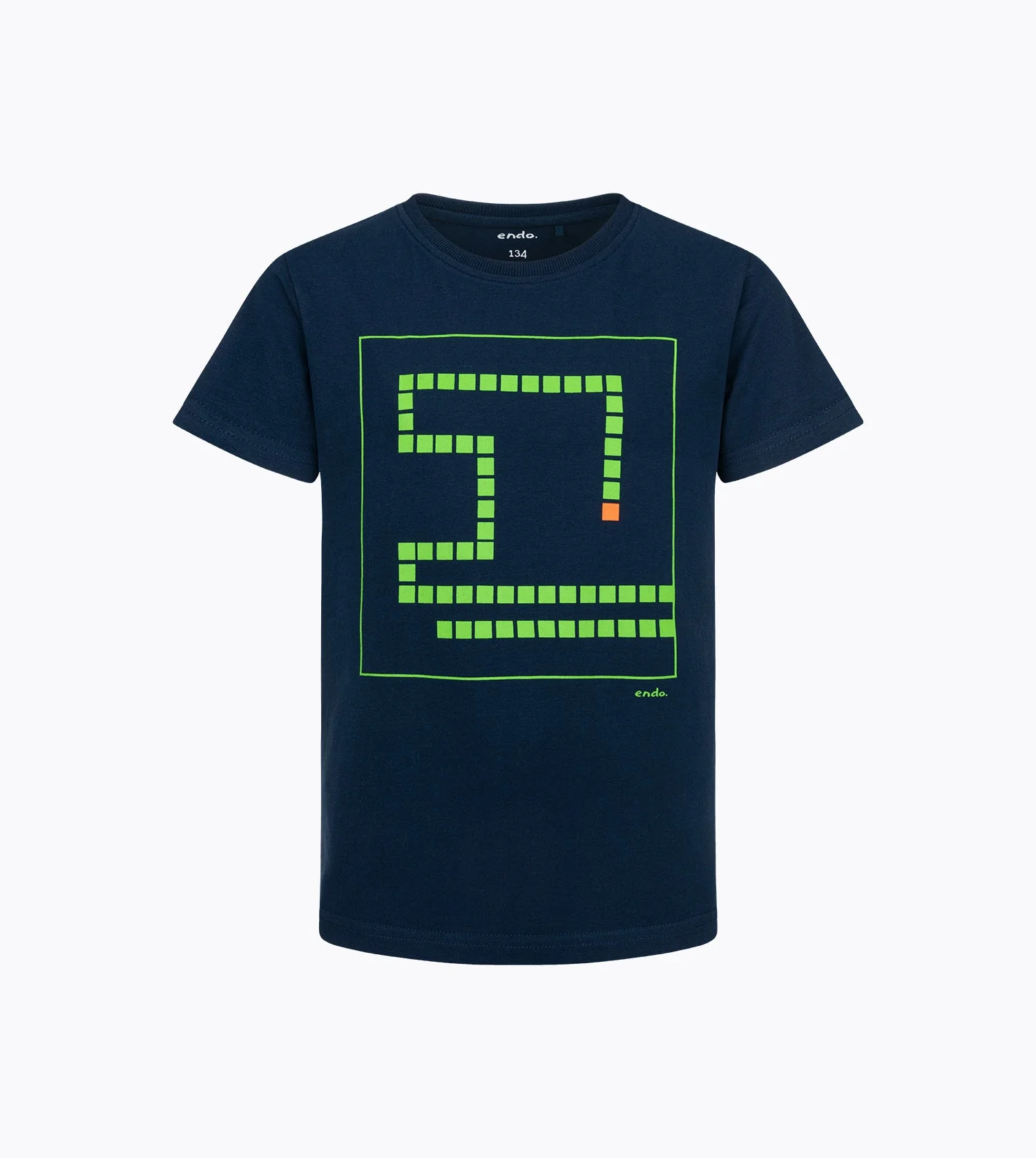 T-shirt z krótkim rękawem dla chłopca 9-13 lat, granatowy "snake"
