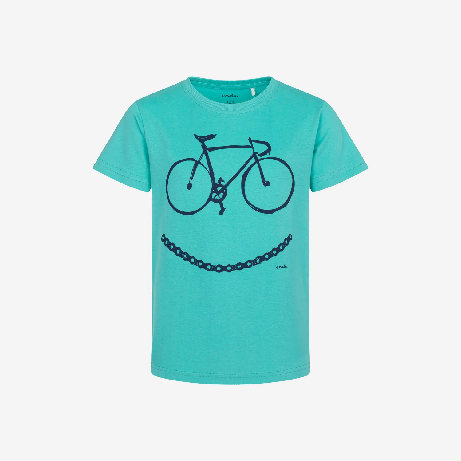 T-shirt z krótkim rękawem dla chłopca, z motywem rowerowym, zielony 9-13 lat