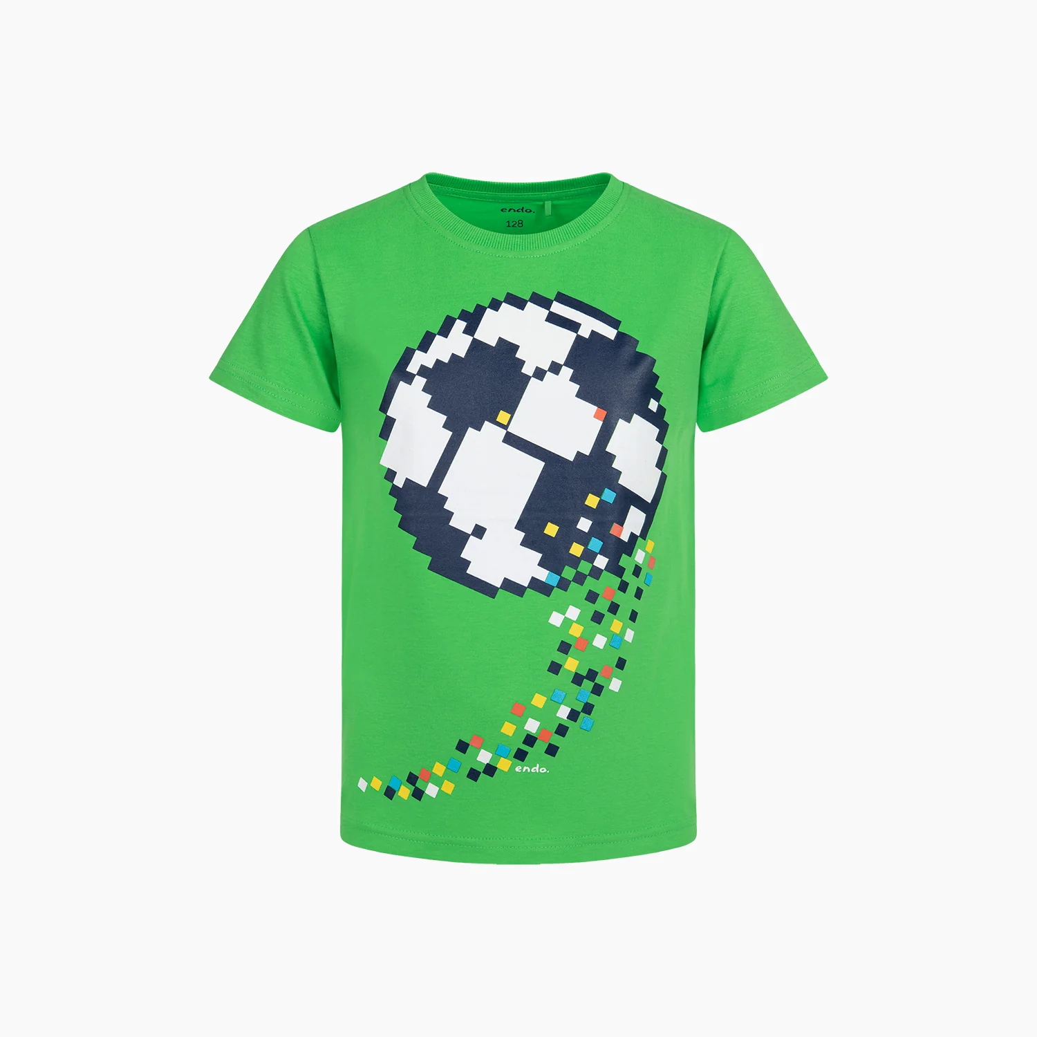 T-shirt z krótkim rękawem dla chłopca, z piłką, zielony 6-8 lat